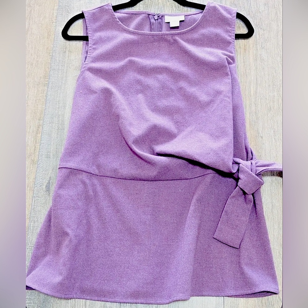 Liz Claiborne strapless purple blouse